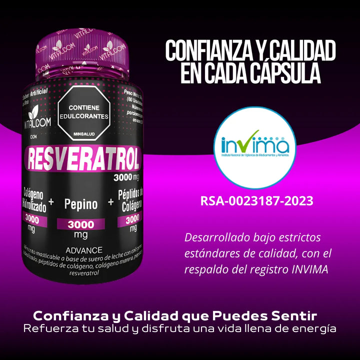 Resveratrol Puro Original X2 Natural - Imagen 8