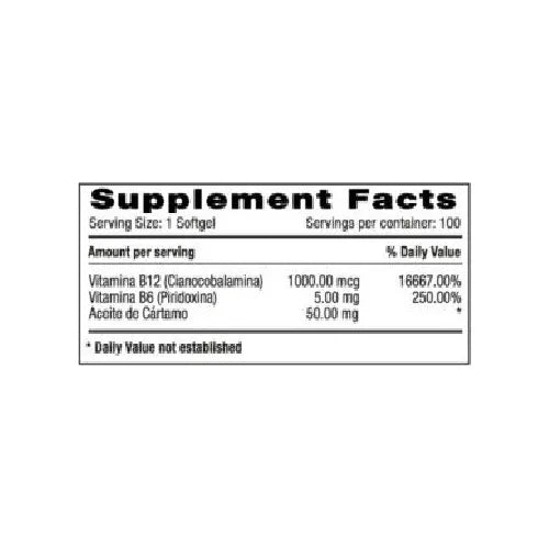 Vitamina B12 + B6 X 100caps Mns - Imagen 3
