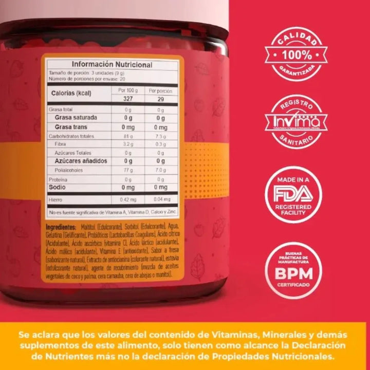 Gomitas Probióticos Digestion - Imagen 6