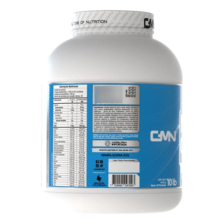 Proteína Sin Azúcar (10 Lb) Mega Gainer Gmn Vainilla Gourmet - Imagen 4