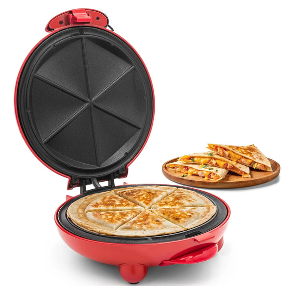 Máquina Para Quesadillas Elite Gourmet 8 Pulgadas Antiadherente 6 Cuñas En 5 Min