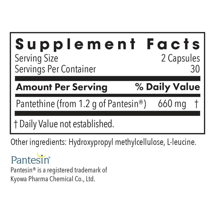 Pantetina 60 Vcaps Para Apoyo Metabólico Y Energía Natural - Imagen 3