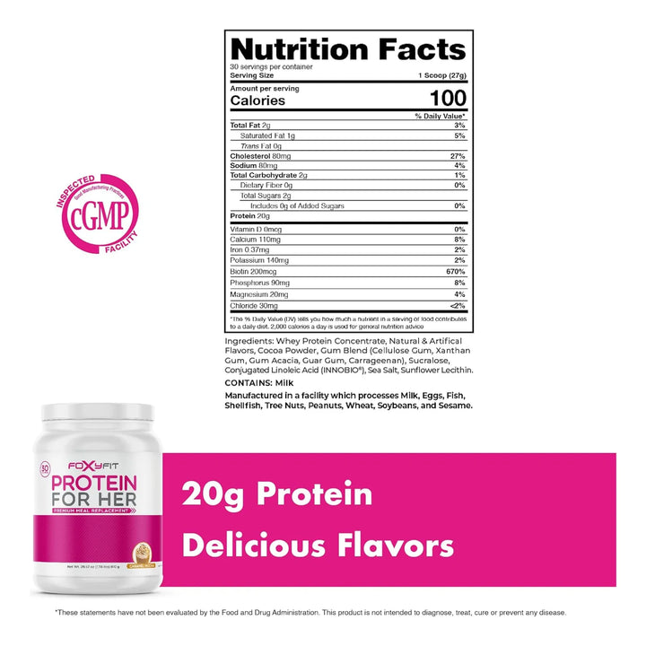 Proteína En Polvo Sabor Caramelo Moca Con Cla Y Biotina Para - Imagen 7
