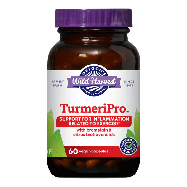 Cápsulas TurmeriPro De Oregons Wild Harvest Extracto De Cúrcuma Natural 60 Unidades Suplemento Herbal Sin OMG