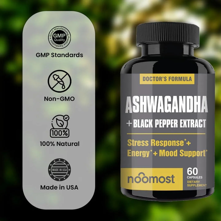 Ashwagandha 2700mg Con Pimienta Negra Alivio Estres 60 Cap - Imagen 7
