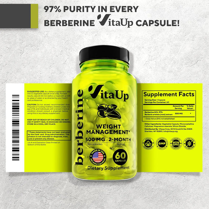 Berberina 500 Mg 97% Pureza Control De Peso Fabricada En Est - Imagen 8