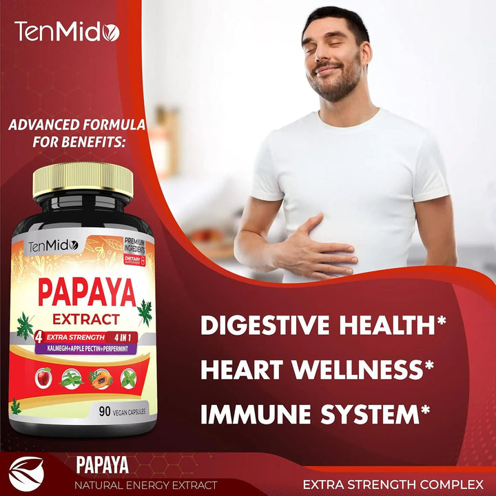 Cápsulas De Extracto De Hoja De Papaya Para Mejorar La Diges - Imagen 7