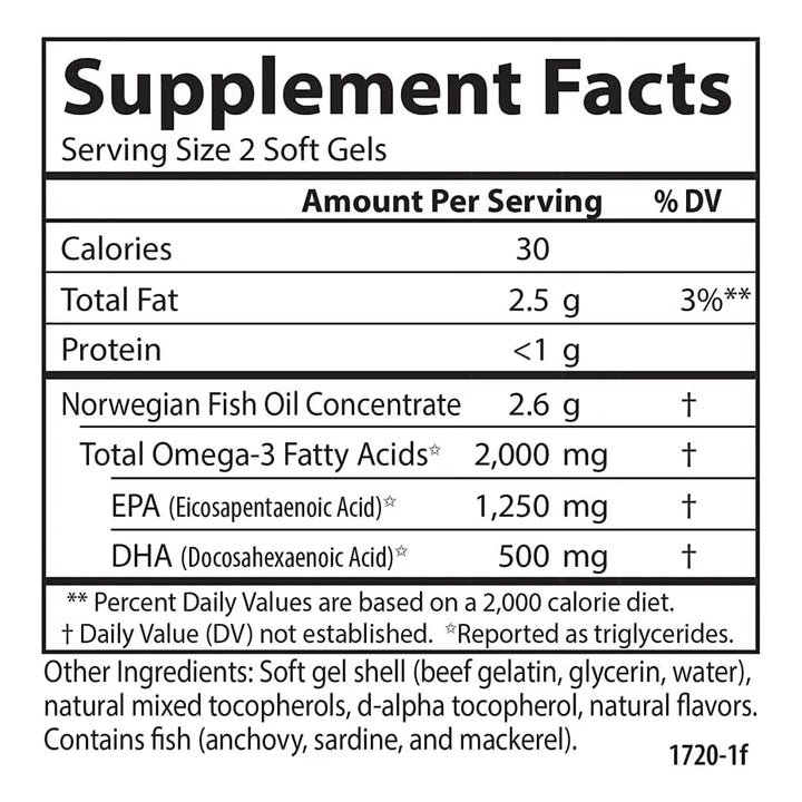 Carlson Maximum Omega 2000 Noruego 2000 Mg Omega 3 60 Cap - Imagen 4