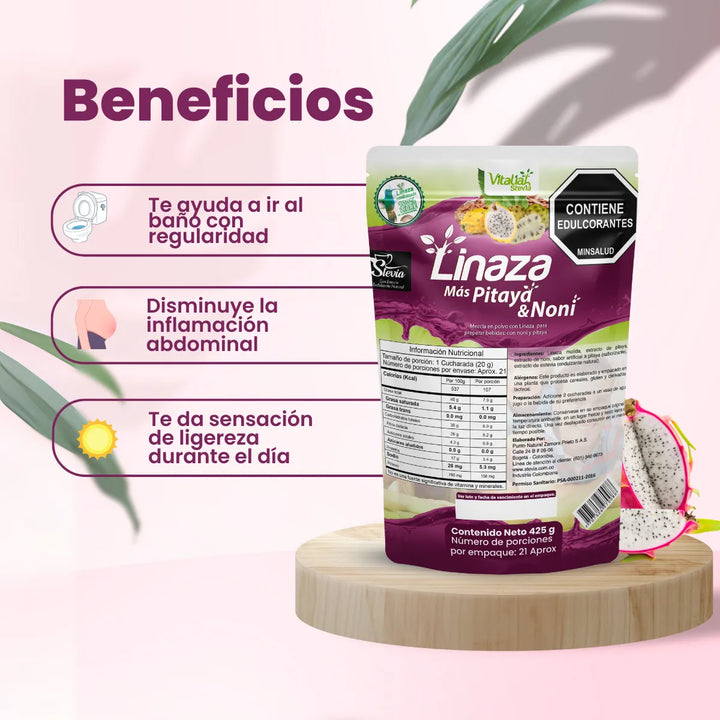 Vitaliah Linaza Qb Con Noni Y Pitaya Natural - Imagen 3