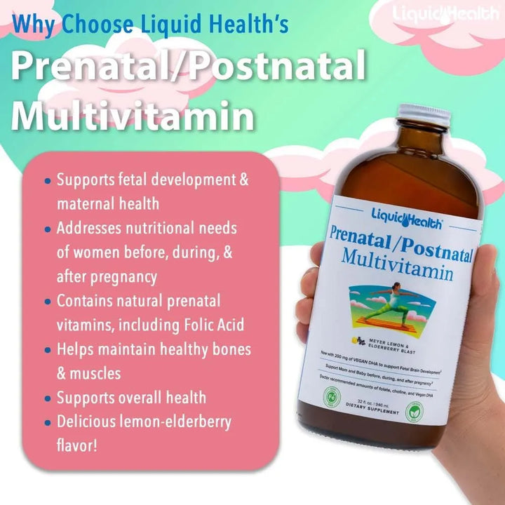 Multivitamínico Líquido Prenatal Posnatal Para Mujer Con Fol - Imagen 3