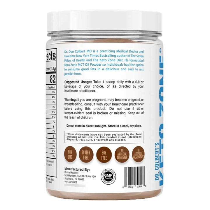 Aceite En Polvo Keto Zone Mct Sabor Chocolate Holandés 70% C - Imagen 3