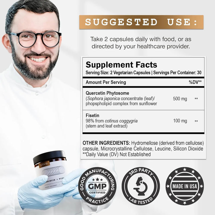 Cápsulas De Quercetina Y Fisetina 500 Mg Para Un Envejecimie - Imagen 4