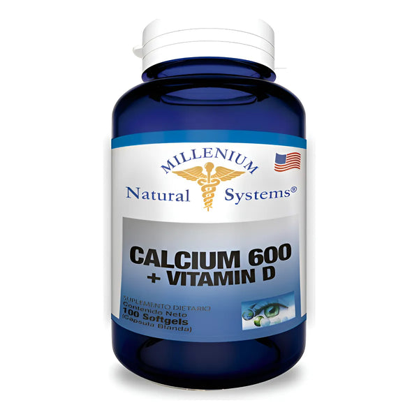 Calcium 600mg + Vitamina D X100 Calcio - Imagen 1