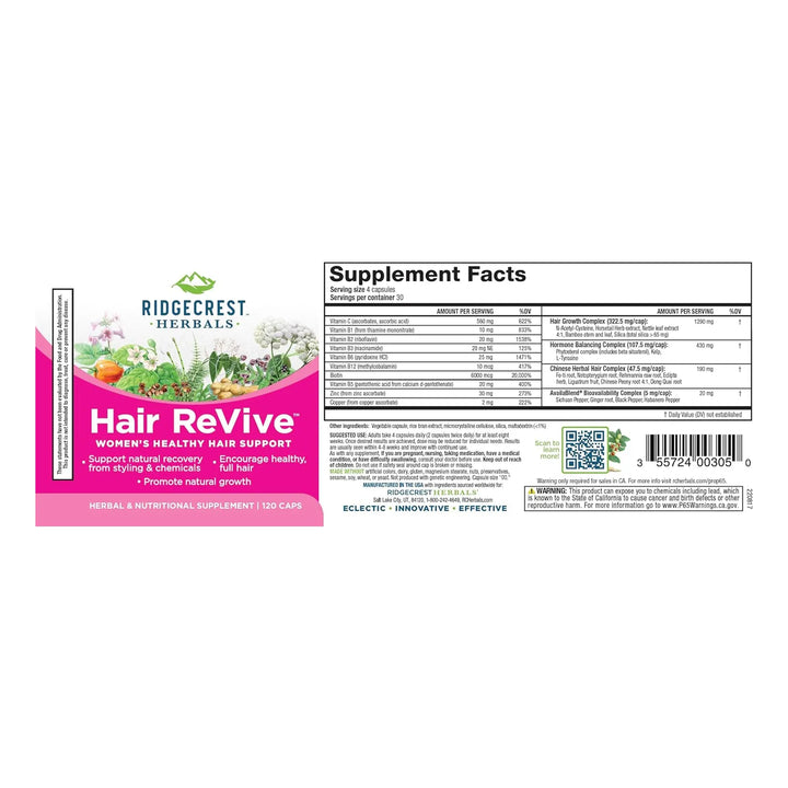 Cápsulas Hair Revive 120 Unidades Soporte Cabello Saludable - Imagen 9