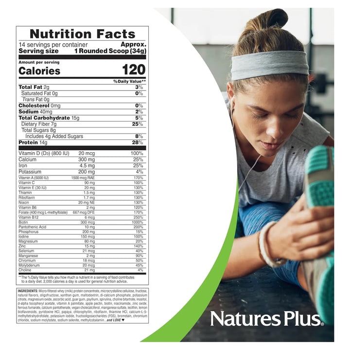 Batido De Suero De Leche Sabor Vainilla Con Espirulina 475 G - Imagen 5