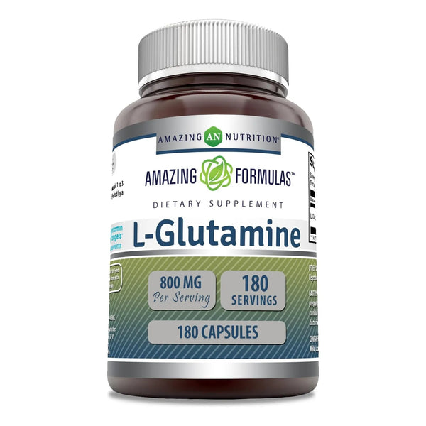 Aminoácidos L-glutamina 800 Mg 180 Cápsulas Fabricación Esta - Imagen 1