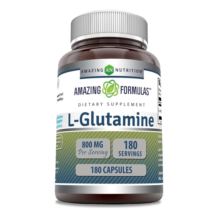 Aminoácidos L-glutamina 800 Mg 180 Cápsulas Fabricación Esta - Imagen 1