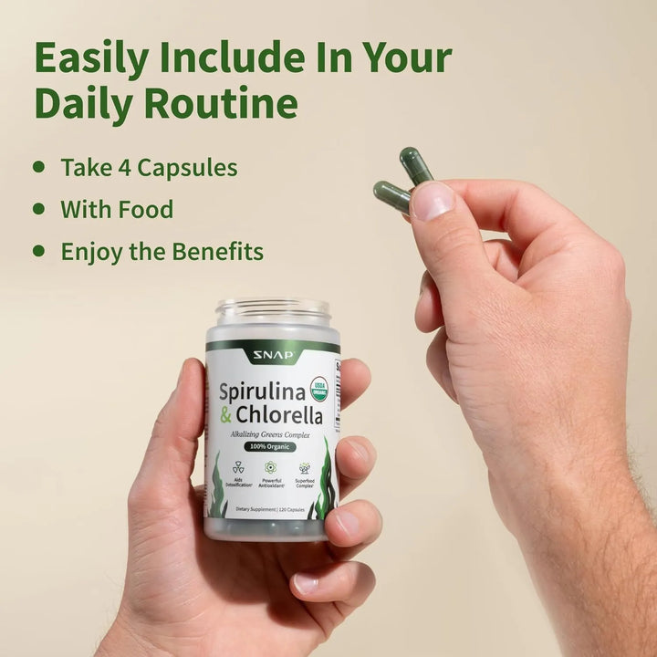 Cápsulas Orgánicas De Chlorella Y Spirulina Superalimento Ve - Imagen 6