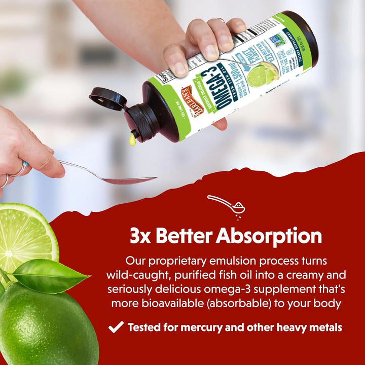 Aceite De Pescado Omega 3 1080 Mg Epa Y Dha Lima 8 Oz - Imagen 4