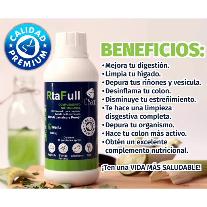 5 Rtafull Drenador Hepatico- Sabor Menta - Imagen 2