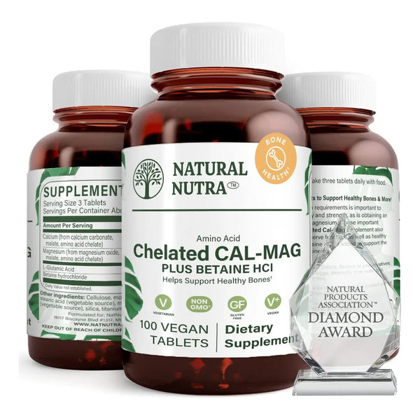 Calcio Magnesio Quelado 1000 500 Mg Betaína Hcl Fortalece Hu - Imagen 1