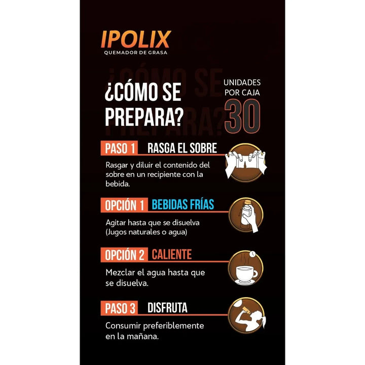 Ipolix X30 - Quemador De Grasa Sin Sabor - Imagen 7