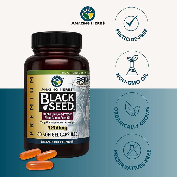 Cápsulas Aceite Semilla Negra Prensado Frío Salud Digestiva - Imagen 3