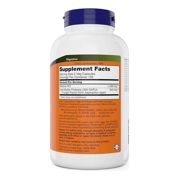 Betaína Hcl 648 Mg 240 Cápsulas Vegetales Paquete Doble Con - Imagen 7