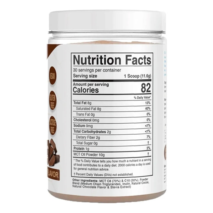 Aceite En Polvo Keto Zone Mct Sabor Chocolate Holandés 70% C - Imagen 2