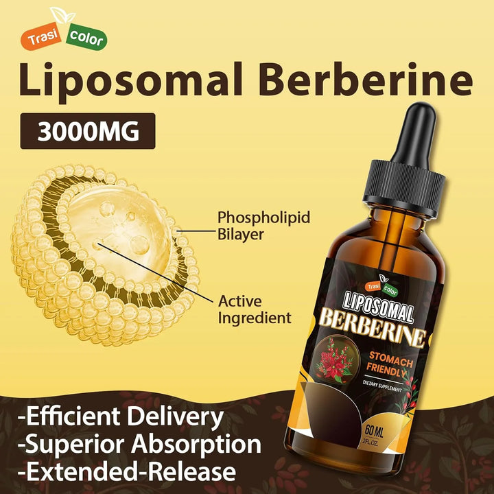 Berberina Con Canela De Ceilán 3000 Mg Gotas Líquidas Liposo - Imagen 3