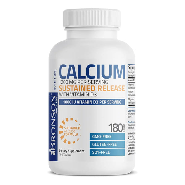 Calcio 1200 Mg Liberación Sostenida Vitamina D3 1000 Ui 180 - Imagen 1