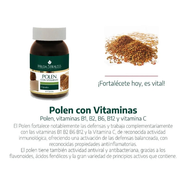 Polen + Vitaminas Capsulas - Hilda Strauss N/a - Imagen 2