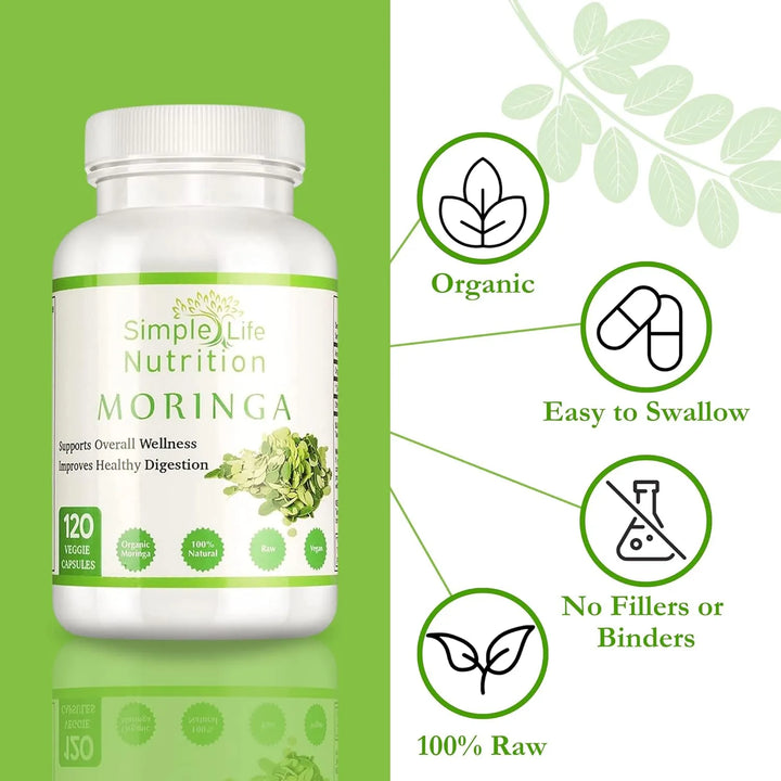 Cápsulas De Polvo De Moringa Orgánica Extracto De Hoja Oleíf - Imagen 2