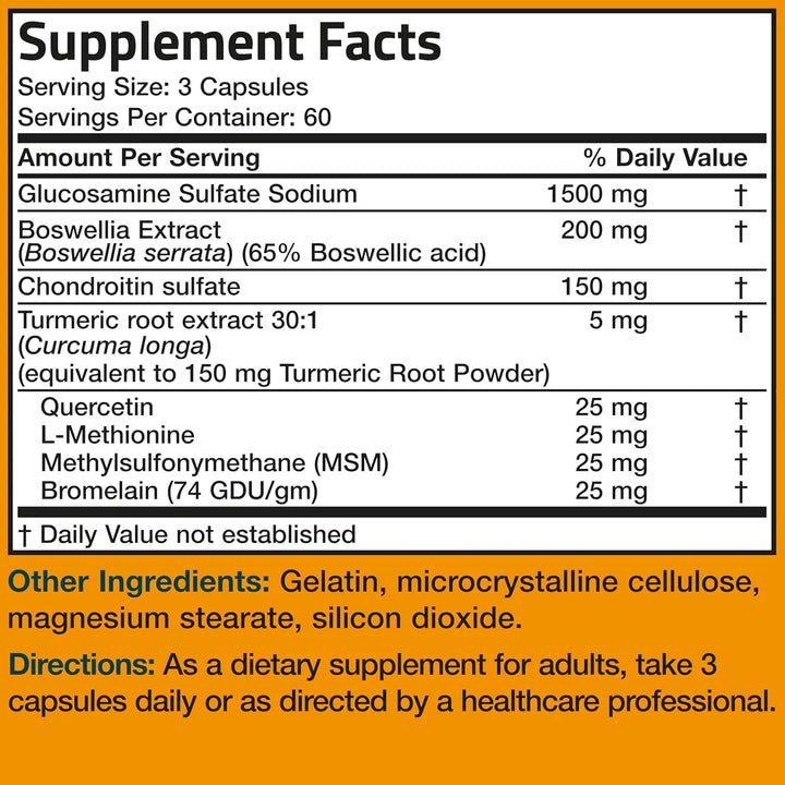Fórmula Avanzada De Glucosamina Y Condroitina Con Cúrcuma Y - Imagen 8
