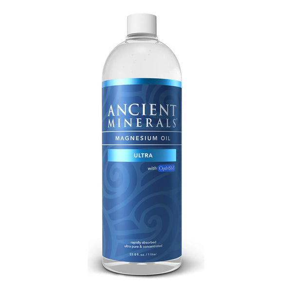 Aceite De Magnesio Ultra Con OptiMSM 1000 Ml Cloruro Zechstein Puro Para Músculos Y Piel