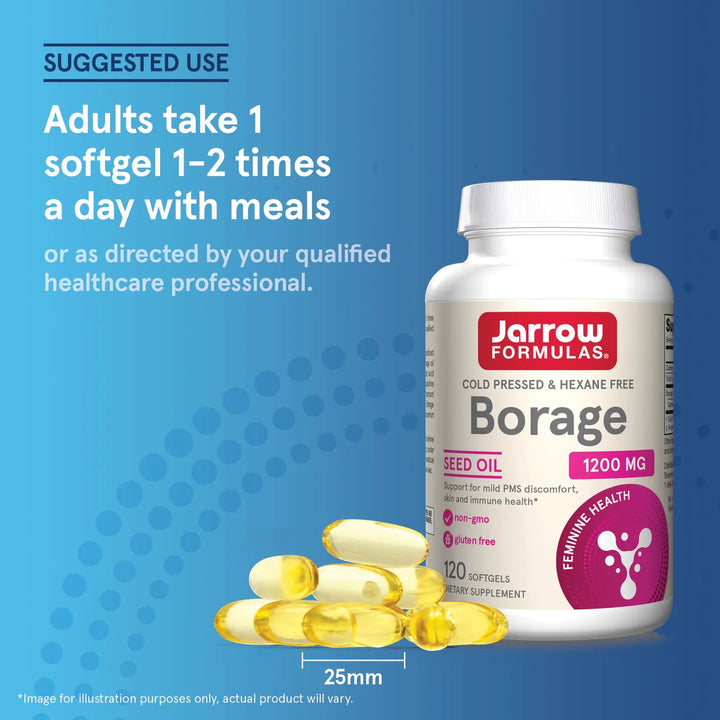 Aceite De Borraja 1200 Mg 120 Cápsulas Blandas Gla Saludable - Imagen 7