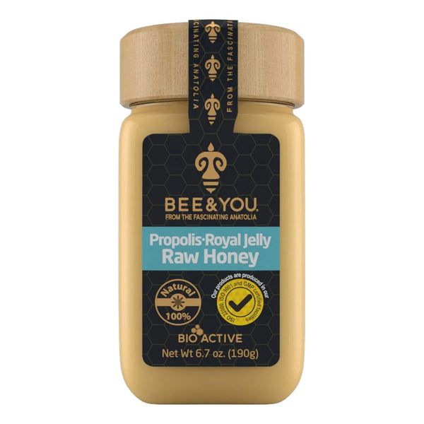 Bee And You Miel Cruda Con Extracto De Propóleo Superalimento Natural 6.7 Onzas