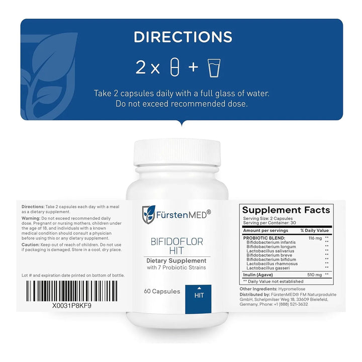 Bifidoflor Hit Cápsulas Probióticas Lactobacillus Salivarius - Imagen 6