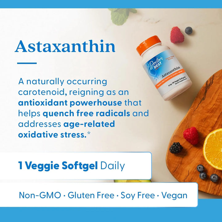 Antioxidante Astaxantina 6 Mg Cuidado Piel Y Salud Ocular 90 - Imagen 4