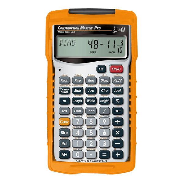 Calculadora Construction Master Pro Profesional Fracciones Pies Pulgadas Construcción