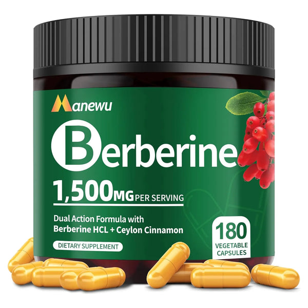Berberina Orgánica 180 Cápsulas Con Canela De Ceilán Y Berga - Imagen 1