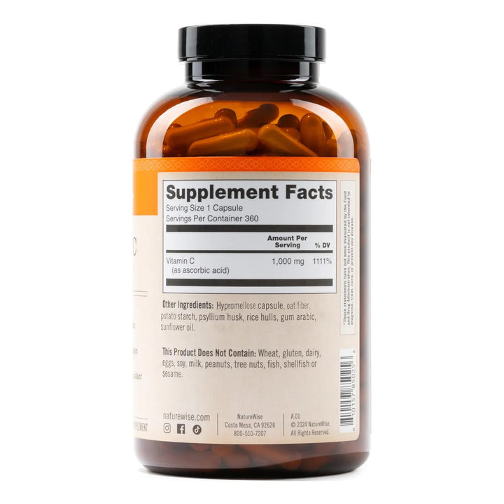 Cápsulas De Vitamina C 1000 Mg Apoyo Inmunológico Y Síntesis - Imagen 8