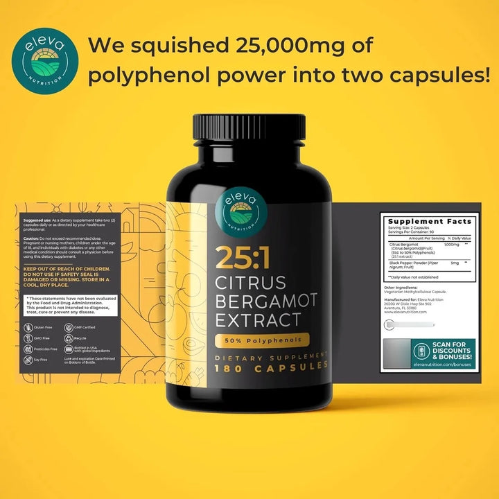 Cápsulas Extracto Bergamota 1000 Mg Enriquecidas Con Berenje - Imagen 5
