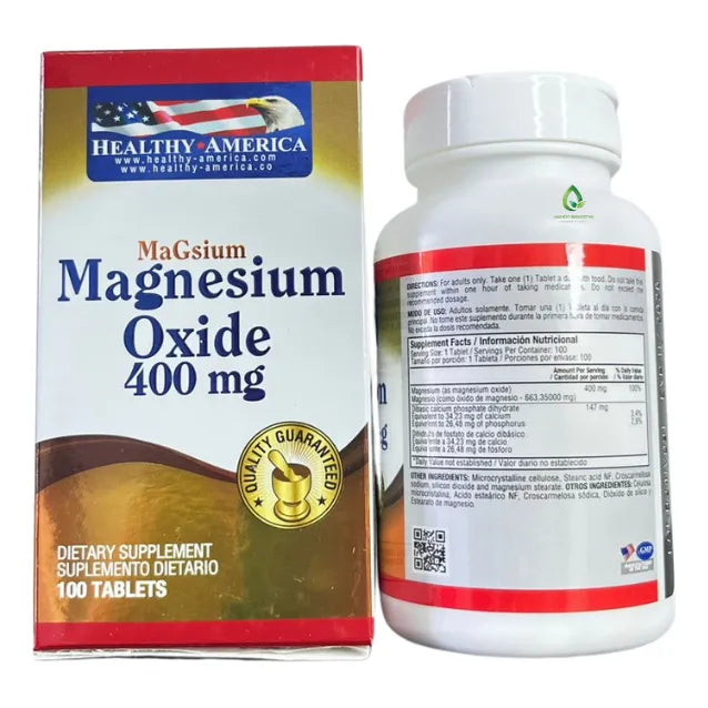 Magnesium Oxide 400 Mg X100 N/a - Imagen 3