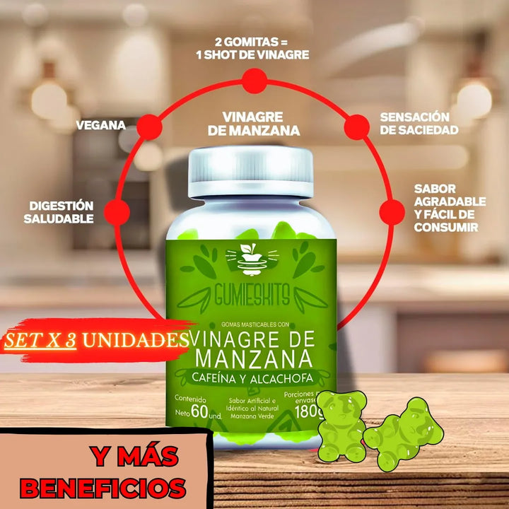 Gomas Adelgazantes Vinagre X3 Limón - Imagen 9