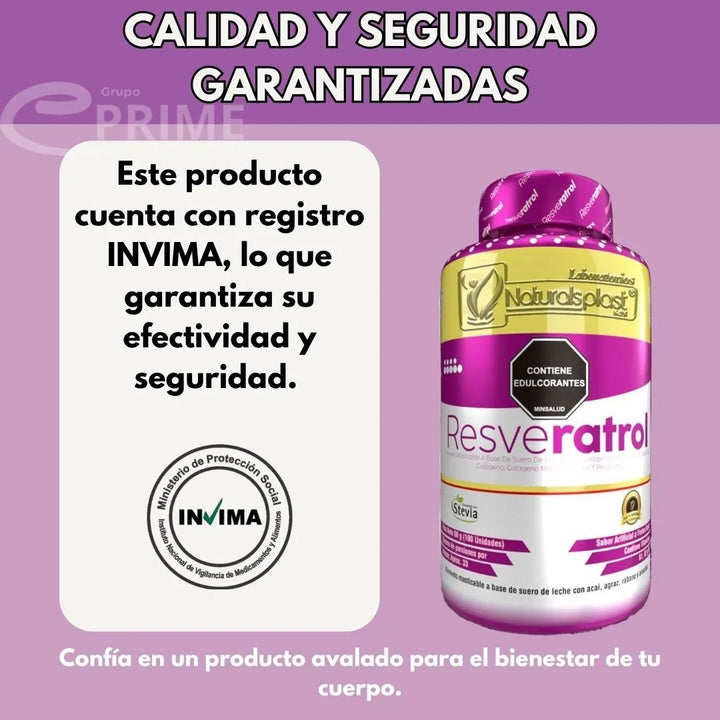 Resveratrol Puro Original X200 Natural - Imagen 3