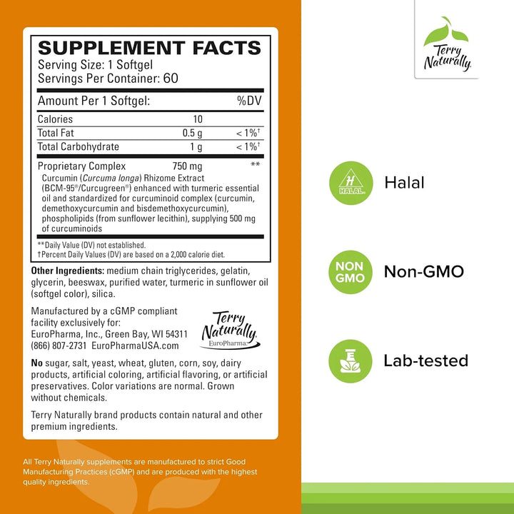 Cápsulas Blandas De Curcumina Bcm-95 750 Mg Para Respuesta I - Imagen 2