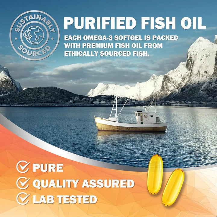 Aceite De Pescado Omega 3 2400 Mg En Cápsulas Blandas Para S - Imagen 8