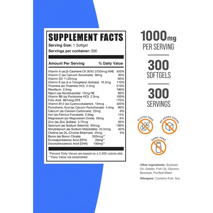 Cápsulas Blandas Multivitamínicas Diarias Con Aceite De Pesc - Imagen 2