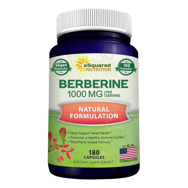 Berberina Pura 1000 Mg 180 Cápsulas Vegetales Clorhidrato Na - Imagen 1